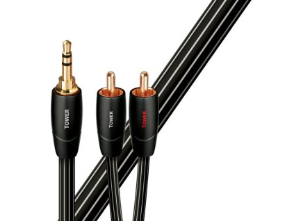 audioquest tower jr 1 0 m kabel audio 1 x 3 5 mm 2 x rca