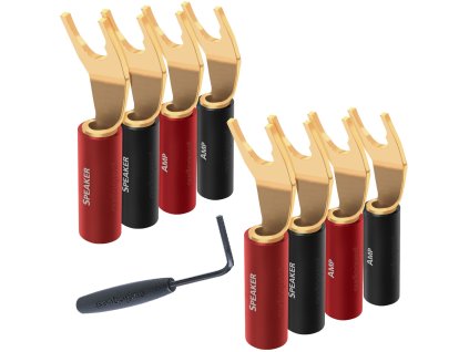 audioquest suregrip 100 spade gold set 8 ks vidlicky zlate