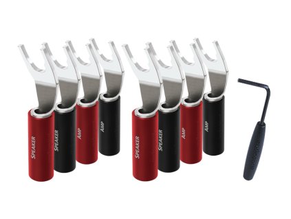 audioquest suregrip 100 spade silver set 8 ks vidlicky stribrne