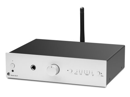 pro ject stereo box e minimalisticky integrovany zesilovac stribrny
