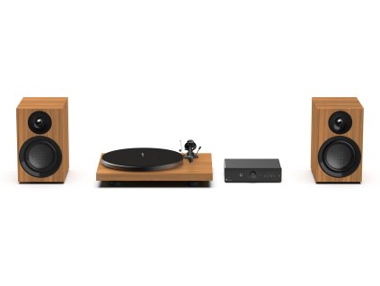pro ject colourful audio system e all in one hi fi system s gramofonem walnut