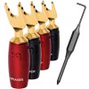 audioquest suregrip series 507 bfa spade gold set 4 ks vidlicky zlate