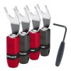 audioquest suregrip 300 bfa spade silver set 4 ks vidlicky na repro kabel stribrne