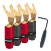audioquest suregrip 300 bfa spade gold set 4 ks vidlicky na repro kabel zlate