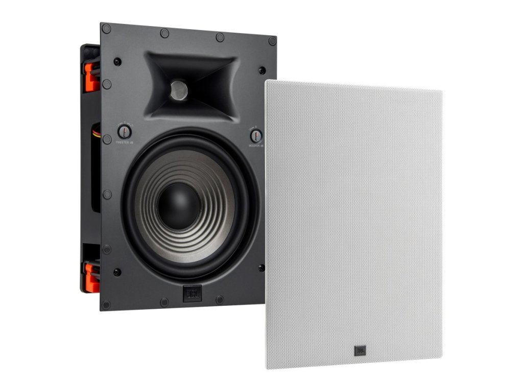 jbl studio 6 8iw dvoupasmovy vestavny reproduktor 8 bily obdelnik 60 w rms