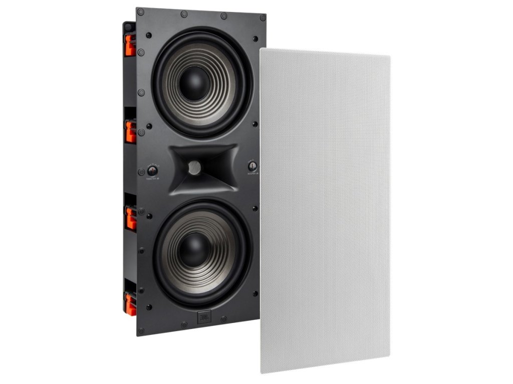 jbl studio 6 66lcr dvoupasmovy vestavny reproduktor 2 x 6 5 bily obdelnik 50 w rms