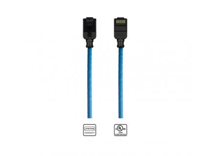 Kordz K23045-0200-BL, PRO CAT6 Slim datový kabel, patch cord, modrý 2 m