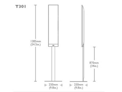 KEF T Floor Stand • stojan na zem pro T101 a T 301 (Barevné provedení Silver/White)