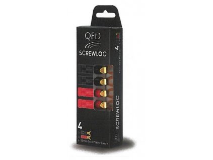 QED QE1890 SCREWLOC ABS DUO SPADE 2RED 2BLK