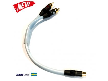 SUPRA Y-LINK 1RCA-2RCA F-M BLUE 25CM