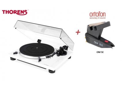 Thorens TD 201 + Ortofon (Barevné provedení Bílý - piano lak, Varianta přenosky Ortofon OM 5E)