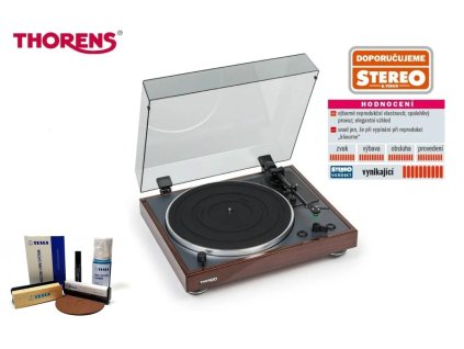 THORENS TD-102A + Audiotechnica AT-VM95E (Barevné provedení Ořech - piano lak)
