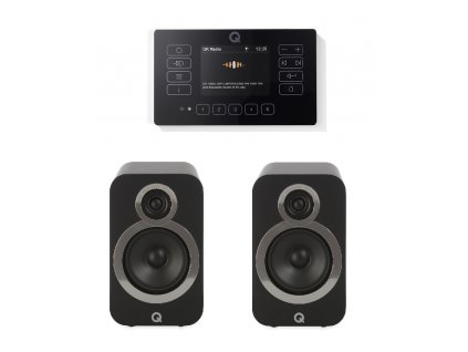 Q Acoustics E120/černá + Q Acoustics 3020i/pár/černá