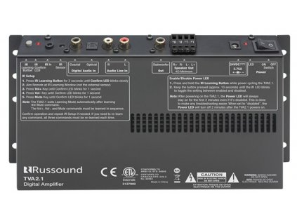 tva2 1 digital two channel tv amplifier with ir learning and sub out l