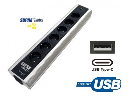 SUPRA Mains Block MD06-EU with USB A/C