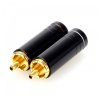 6675 2 elecaudio te rc90g connecteurs rca cuivre tellurium plaque gold o 85mm la paire