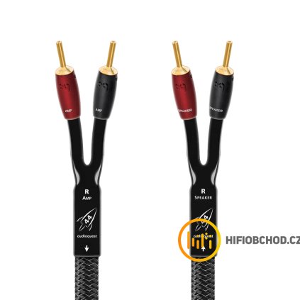 audioquest rocket 44 full range rock4420bg 2 m 6 ft 6 in pair braid jacket 2 x bananas 2 x bananas gold 892659