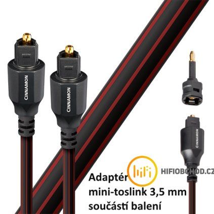 audioquest cinnamon optilink 5 0 m opticky kabel toslink 3 5 mm mini adapter