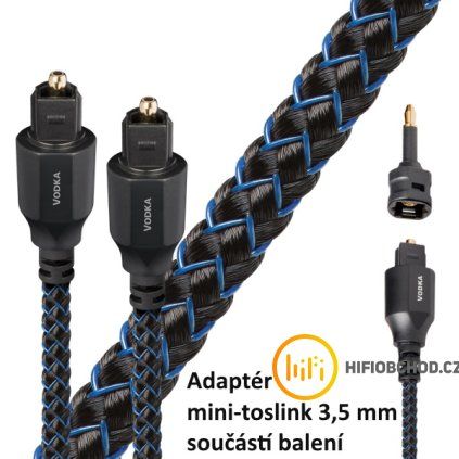 audioquest vodka optilink 5 0 m opticky kabel toslink 3 5 mm mini adapter