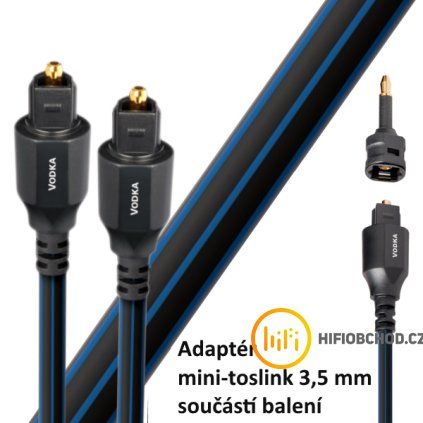 audioquest vodka optilink 8 0 m opticky kabel toslink 3 5 mm mini adapter