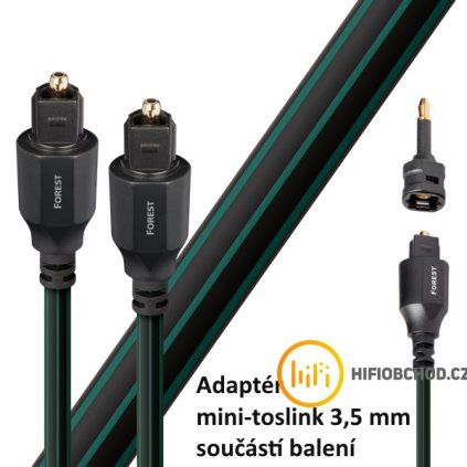 audioquest forest optilink 8 0 m opticky kabel toslink 3 5 mm mini adapter