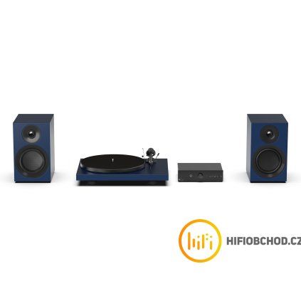 pro ject colourful audio system e all in one hi fi system s gramofonem satin blue