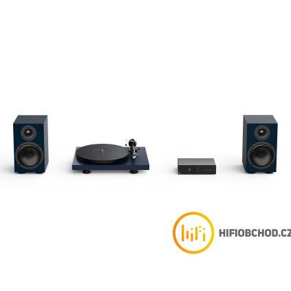 pro ject colourful audio system 2 all in one hi fi system s gramofonem satin blue