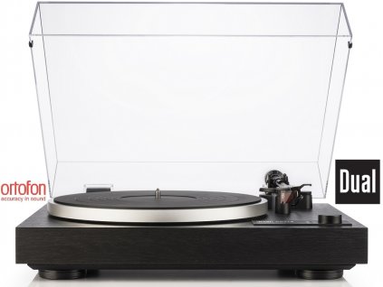 DUAL CS 418 High Fidelity + Ortofon 2M RED (NEW 2021 - Audiofilský gramofonový přístroj pro náročné posluchače s vestavěným vypínatelným PHONO předzesilovačem a MM přenoskou Ortofon)