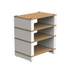 BK STAX2G 4SHELF WHITE ISO