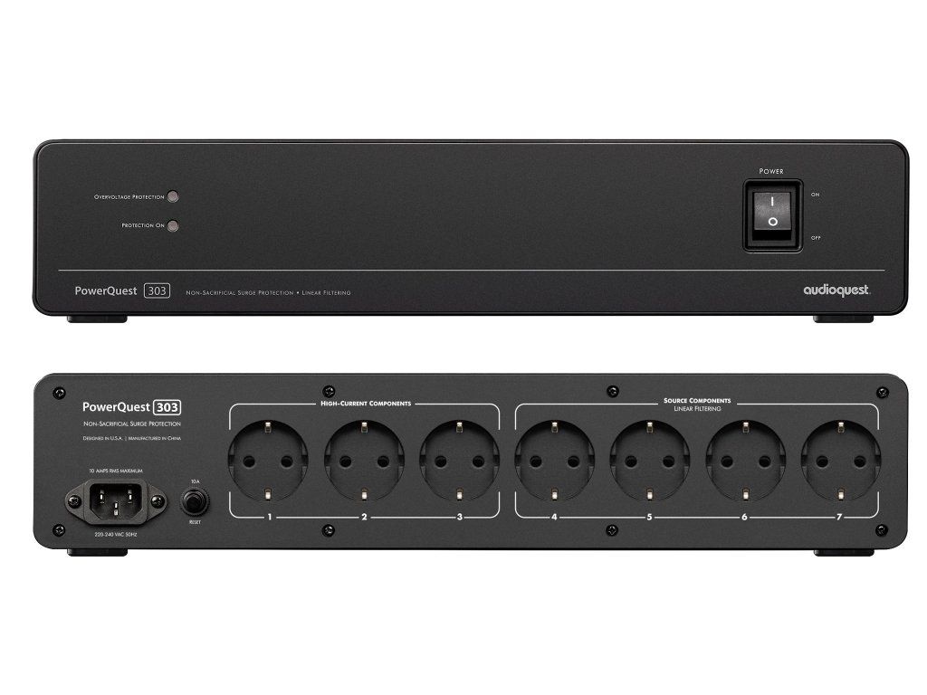 audioquest powerquest 303 eu schuko sieťový filter s prepäťovou ochranou