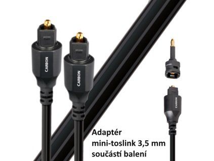 audioquest carbon optilink 8 0 m opticky kábel toslink 3 5 mm mini adaptér