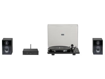 pre ject stereo set e phono minimalisticky audio system s gramofónom cierny