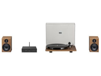 pre ject stereo set e phono minimalisticky audio system s gramofónom drevo