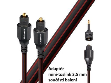 audioquest cinnamon optilink 3 0 m opticky kábel toslink 3 5 mm mini adapter