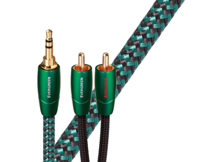 audioquest evergreen jr 3 0 m audio kábel 3 5 mm jack samec 2 x rca