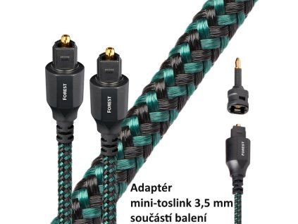 audioquest forest optilink 1 5 m opticky kábel toslink 3 5 mm mini adaptér