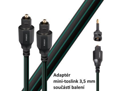 audioquest forest optilink 12 0 m opticky kábel toslink 3 5 mm mini adaptér