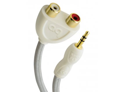 audioquest flx mini rca adapter 3 5 jack na 2 x rca kabel 15 cm