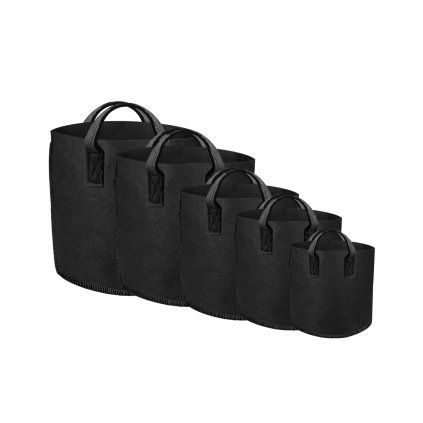 18668 gutpot textilblumentopf schwarz 38l
