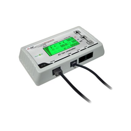 XXX_GSE Digitální regulátor s LCD displejem pro 2 EC ventilátory RJ45