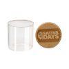 27618 super puff glasgefa mit bambusdeckel 215 ml