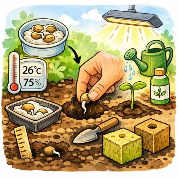 Jak sázet naklíčená semena?