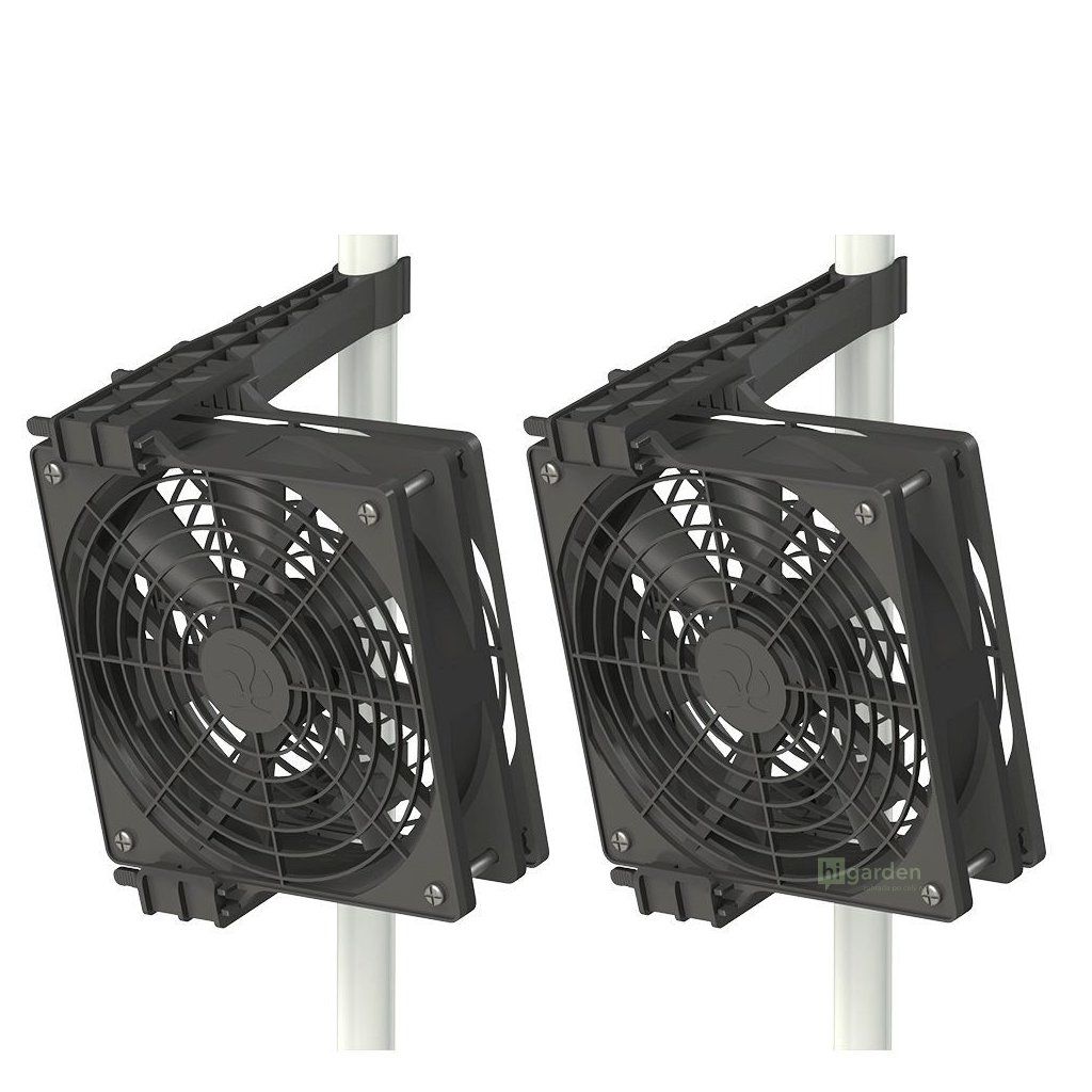 Monkey Fan 16W 2-Pack For Grow Tents - Fits 0.63-0.83 Inch Poles, 6 Inch Blades For Air Circulation