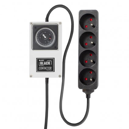 LUMii BLACK Contactor Timers - mechanické spínací hodiny (4 x 600W, 16A) Cover