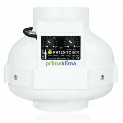 Ventilátor PRIMA KLIMA s tepelnou regulací 400m3/hod, 125 mm Cover