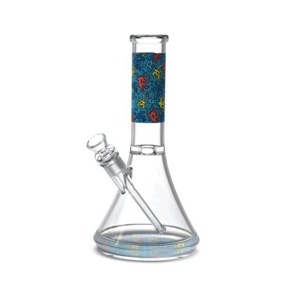 Sklenený bong Keith Haring Water Pipe, s perkolátorom