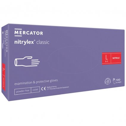 Mercator rukavice Nitrylex Classic violet, 100 ks