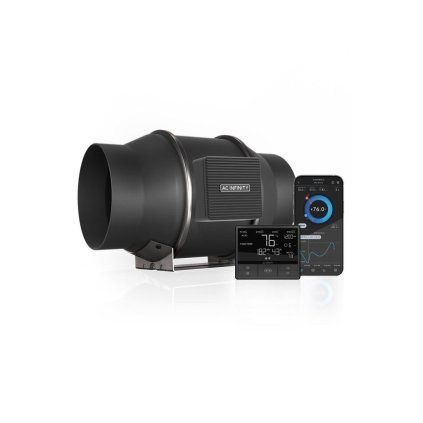 41070 ac infinity cloudline t6 quiet inline fan system with temperature humidity vpd controller 150mm