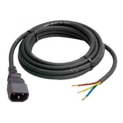 Kabel 3*1,5mm, délka 2m s IEC konektorem (samec) Cover