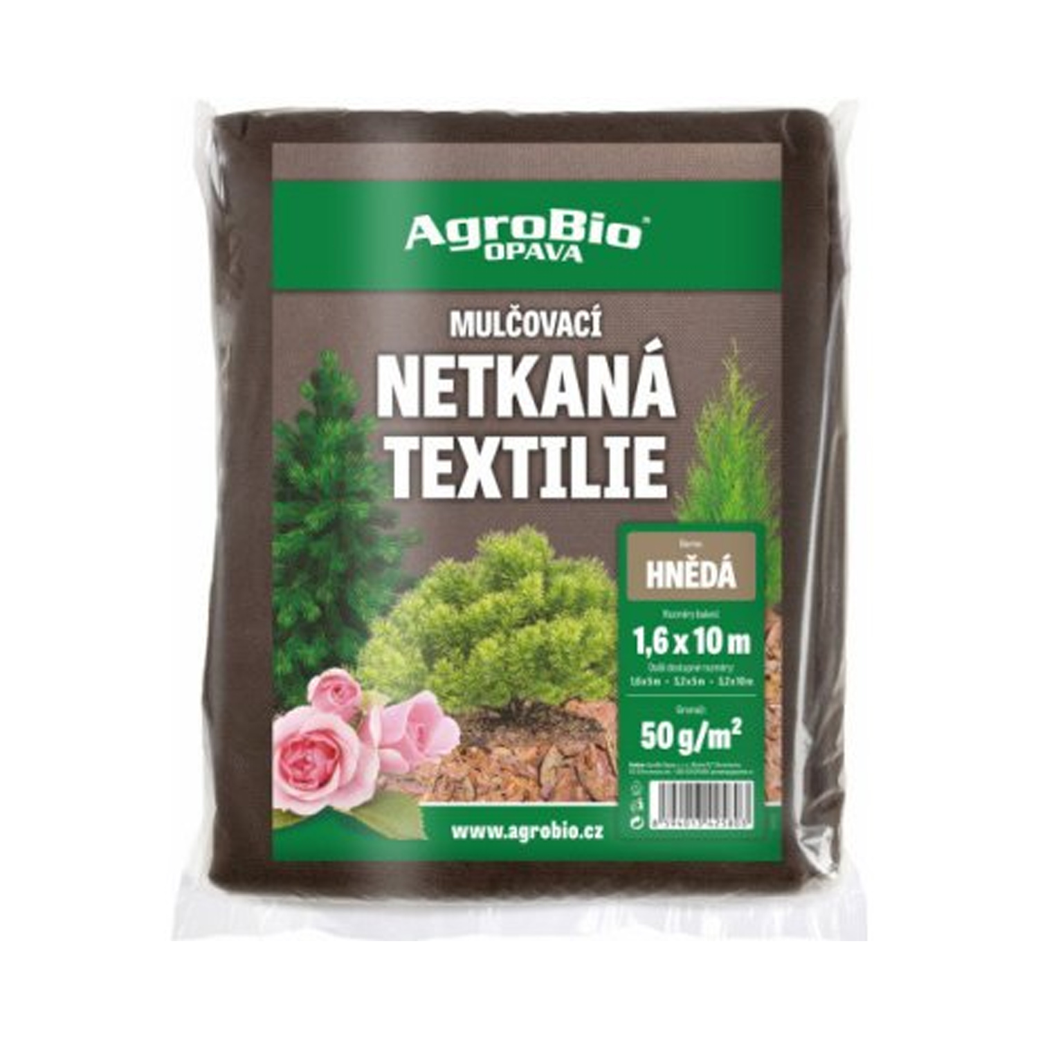 Netkaná textilie hnědá PROFI (50 g/m2) 3,2 x 5m